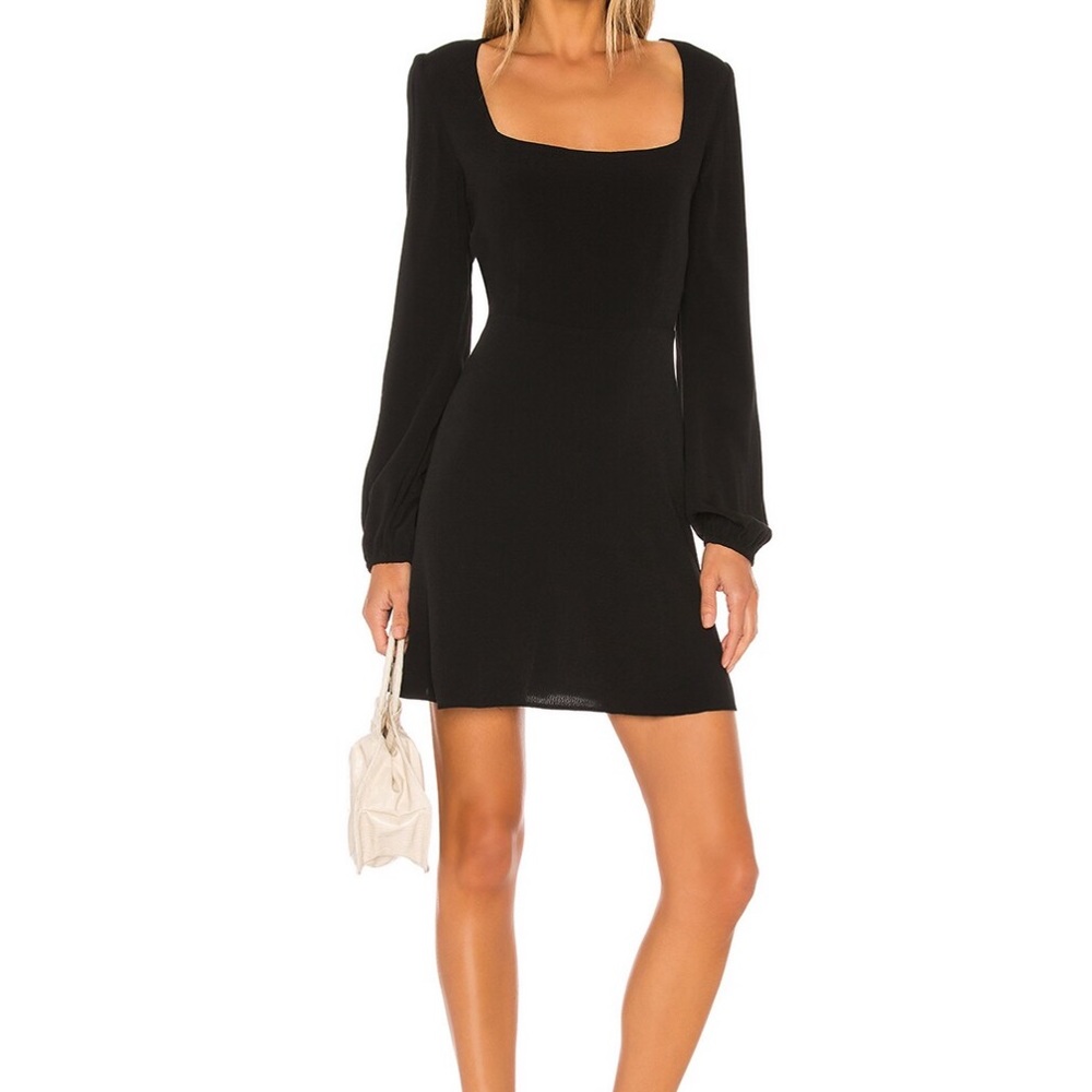 Black mini dress w boatneck